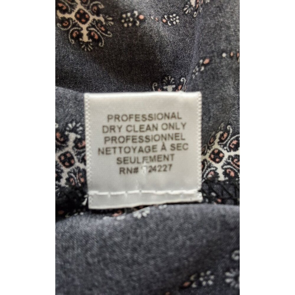 Misa Azalea Black Boho Floral Midi‎ Dress W/ Self-Tie Straps Smocked Waist Sz M - Picture 10 of 10